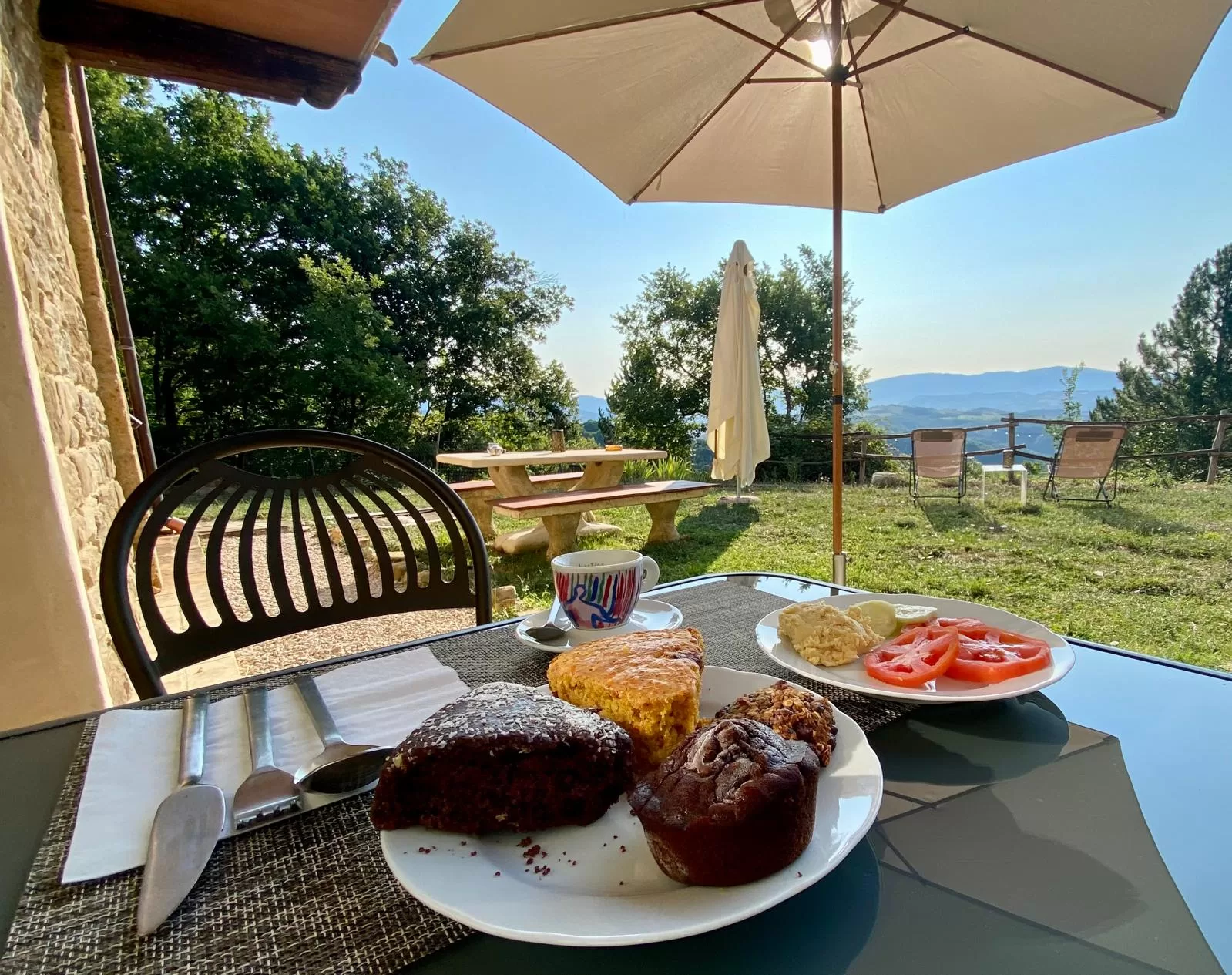 colazione a buffet vegana Umbria